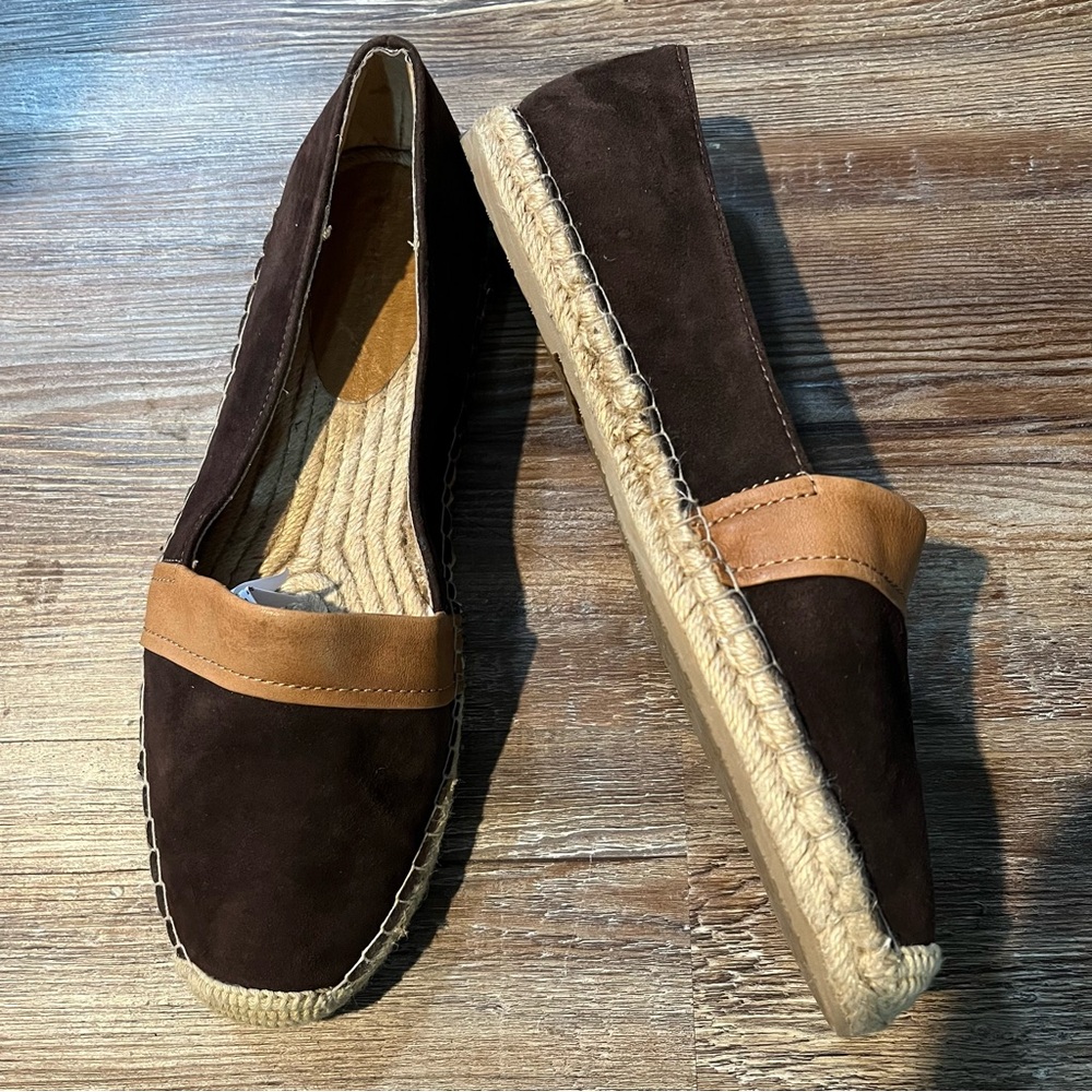 Tommy Bahama Brown and Tan Espadrille Flats
